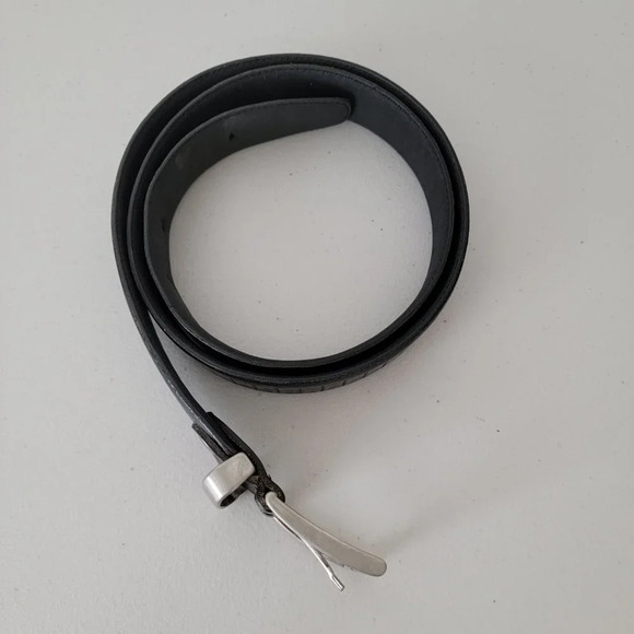 Genuine Italian Leather Belt Black Men 32 - Picture 3 of 12